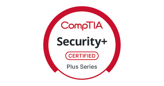 CompTIA Security+ ce Zertifizierung, verifiziert bei Credly